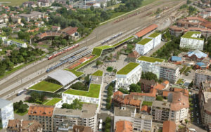Nouvel écoquartier Etoile Annemasse-Genève, perspective - Crédit : © Gautier+Conquet